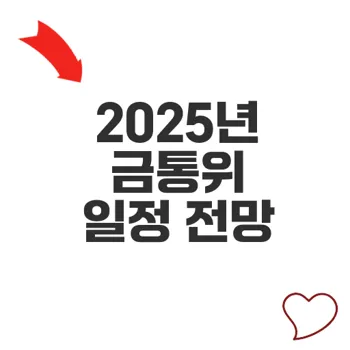 2025년 금통위일정 전망과 한국경제 영향 분석